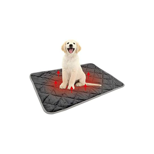 Washable dog mat Non-slip heated dog mat Heating mat (gray, l)