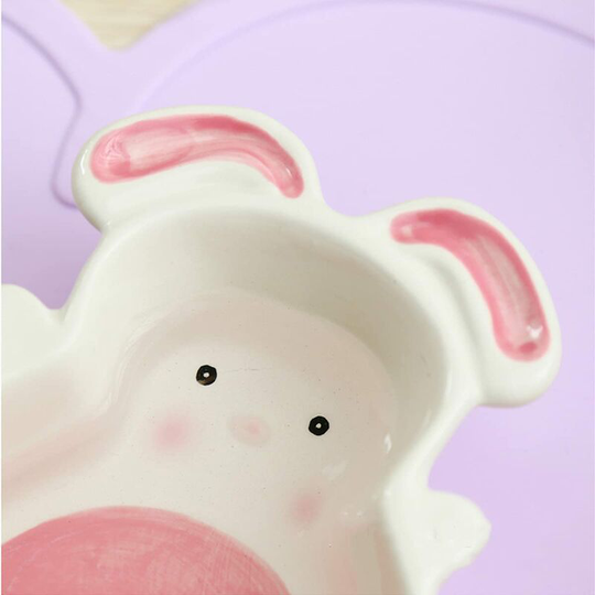 FVO - 2 pcs Ceramic Hamster Bowls Rabbit Carrot for Hamster Chinchilla Guinea Pig Hedgehog Bird(15*12.5cm,15*12.5cm)