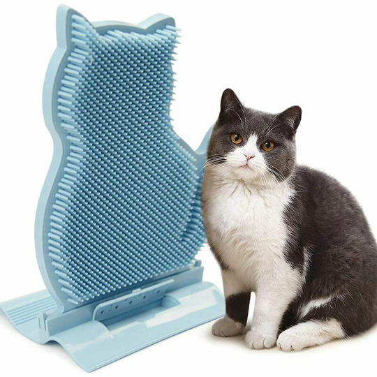 Cat Massage Brush, Cat Wall Door Corner Mounted Massage Itch Tool, Cat Self Groomer Pet Grooming Comb Brush