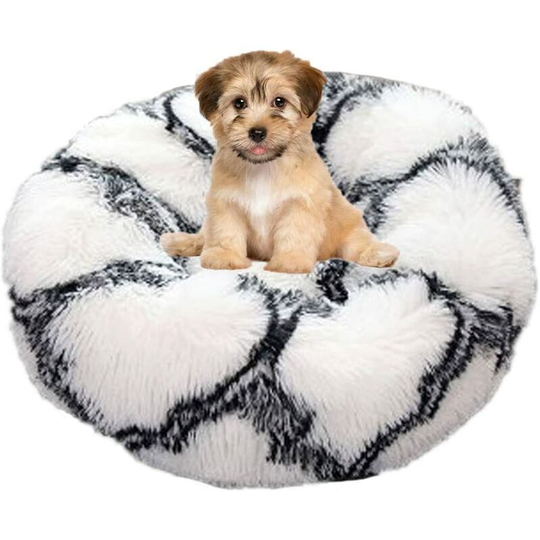 Litzee - Dog Bed Round Cat Bed Soft Pet Bed Pillow Soft and Comfortable, Warm, Waterproof, Non-slip and Washable Dog Bed Pillow Suitable for