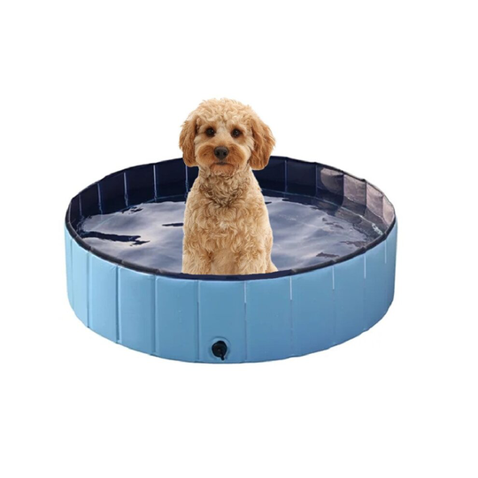 Pet Paddling Pool Portable Medium Folding PVC Dog Bath Tub 80cm x 20cm