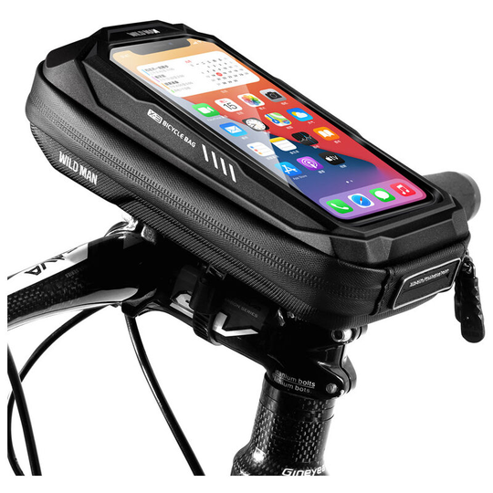 Waterproof Bike Phone Holder, Bicycle Phone Bag Handlebar Bag with Touch Screen,--Black - Thsinde