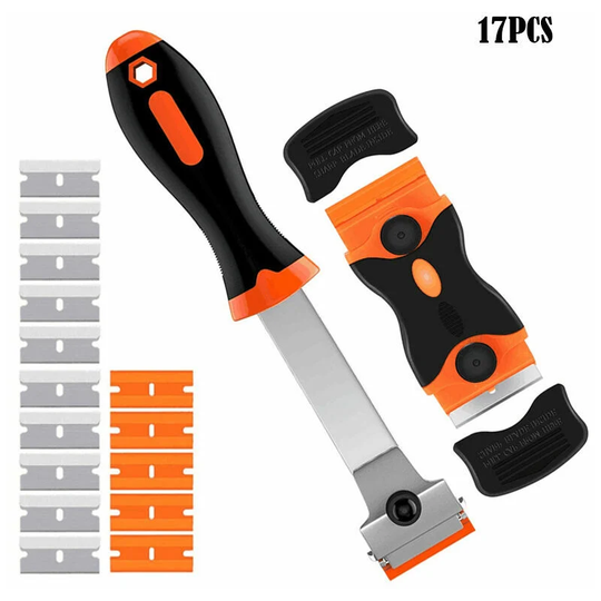 Ceramic Hob Scraper, Glass Scraper, for Glass Ceramic, Induction Hob, Car, Glass, Mirror, Sticker, Cleaning ((Plastic)
