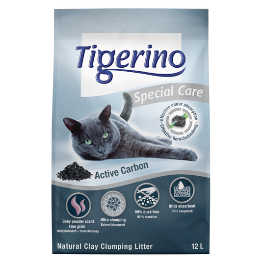 Tigerino Special Care / Performance Cat Litter - Active Carbon - 14 litre