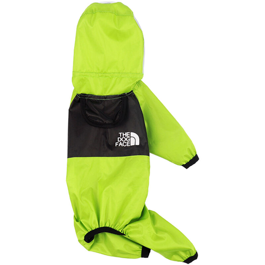 Cute Dog Raincoat Waterproof Lightweight Full Body Coverage Four-Legged Pets Rain Jackets with Hood,Apple Green,3XL - Apple Green,3XL