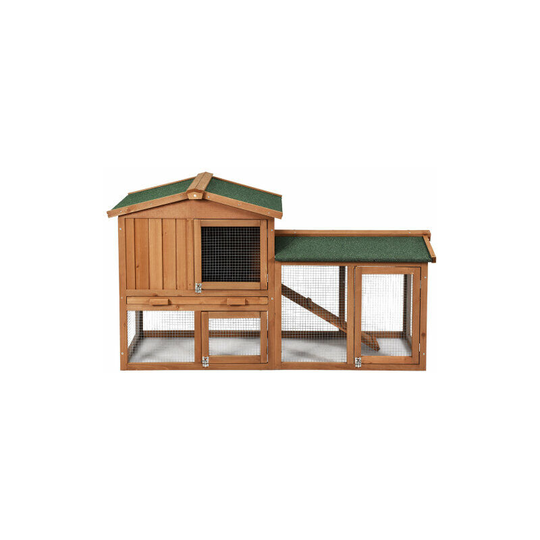 Gymax - 2-Floor Large Wooden Rabbit Hutch W/Removable Tray &Ramp Waterproof