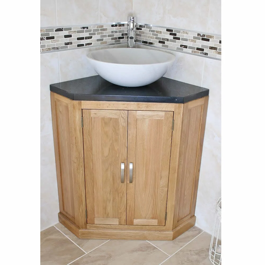 Deck Free-Standing Corner Vanity Unit