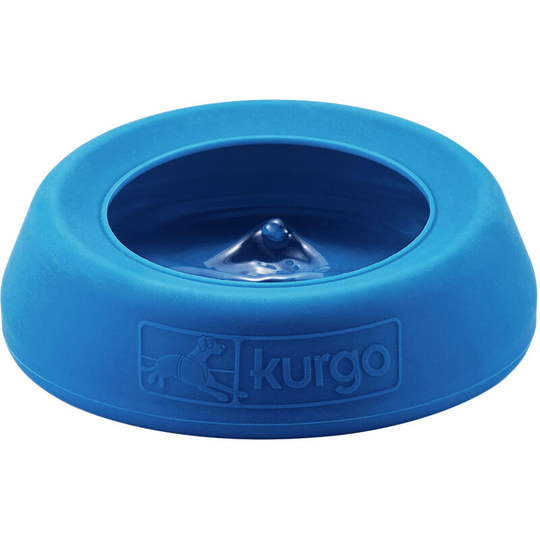Splash Free Dog Bowl (710ml) (Blue) - Blue - Kurgo