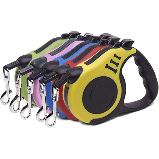 Retractable Pet Walking Leash with Anti-Slip Handle, for Small Medium Dog Cat, 3M, Yellow