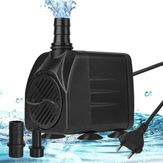 Gift - 1100L/H 21W Submersible Water Pump Ultra-Quiet Adjustable Aquarium Pump with 4 Suction Cup Feet for Pond Fish Fountain Fish Tank 2 Nozzles