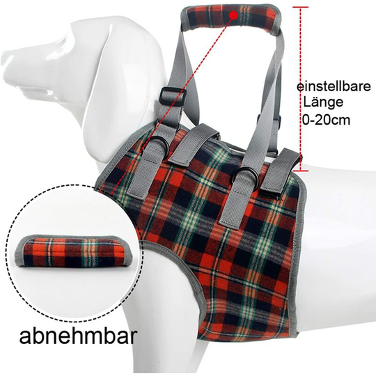 Briday - Dog Harness Front Leg Carrying Aid Dog Walking Aid Support Harness Adjustable Pet Lifting Vest Rehabilitation Aid Chest Harness Soft Running