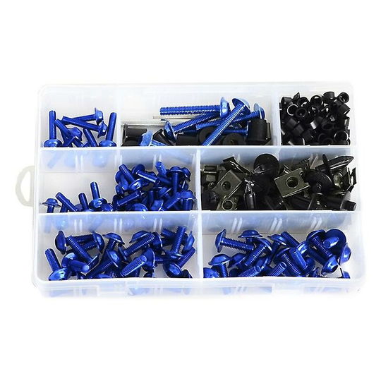 Practical 251 Pcs Motorcycle Fairing Bolts Kit Bodywork Fastener Clip Screws Nut Blue Thsinde