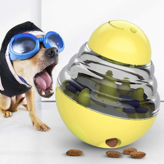 Pet Food Dispending Ball, Funny iq Treat Ball Slow Feeder Puzzle Toy Interactive Dispenser for Dogs & Cats