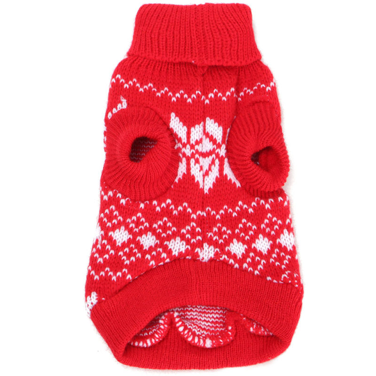 Insma - Dog Clothes Knitted Sweater Coat Winter Red xl