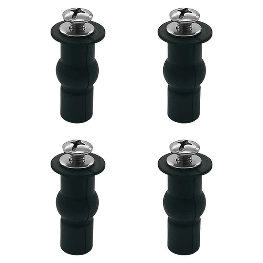 Toilet Seat Fixing Screws 2 Pairs Rubber Expandable Toilet Hinges Screws Nuts Adjustment Washer