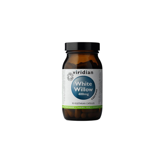 Viridian White Willow 400mg (Organic), 90 Veg Caps
