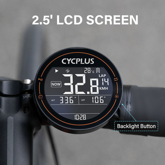 Wireless Bike Computer gps Speedometer bt ant+ Cycling Computer with Cadence Sensor Heart Rate Monitor - Cycplus