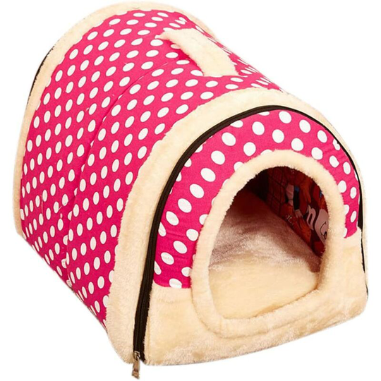 Bearsu - Animal House Beds Triangle Design Pet Sleeping Bag Cuddly Bag Bed Pet Machine Washable Comfortable Home Mat For Burrower Kittens Dogs