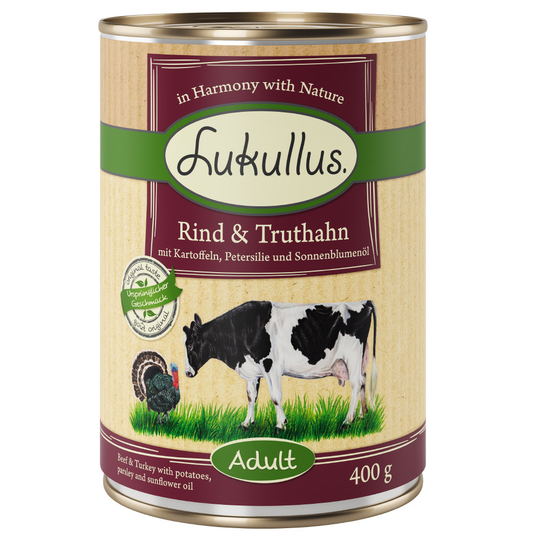 Lukullus Beef & Turkey - Grain-Free - 6 x 400g