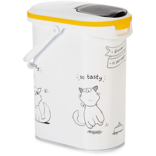 Curver - Pet Food Container Dinner is Served Cat 10L White