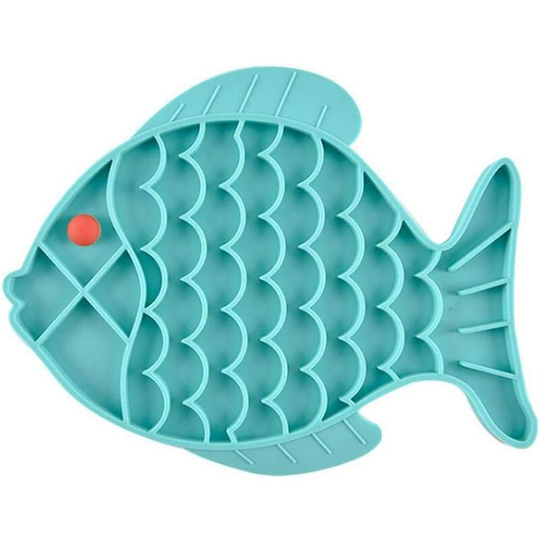 Anti Glutton Bowl for Dog Cat Cat Slow Food Slow Food Bowl Silicone Dog Choking Prevention Bowl 24.5 * 19 cm Blue