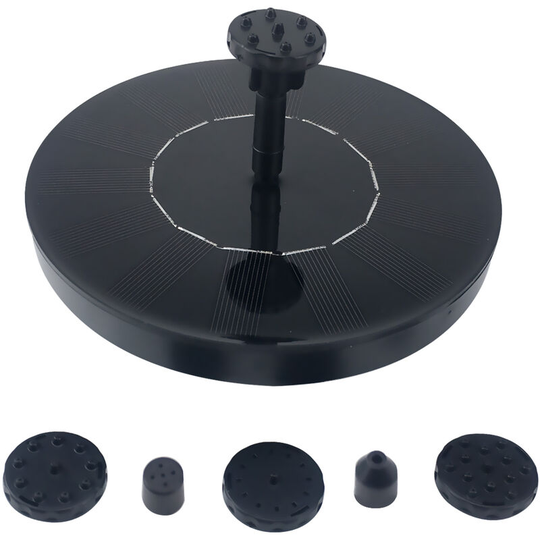 Solar Fountain Water Pump for Bird Bath Solar Powered Water Fountain with 6 Spray Nozzles Portable Floating Pump for Garden Pond Pool Fish Tank