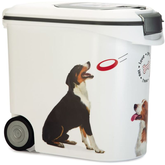 Curver - Pet Food Container Dog with Wheels 35L White