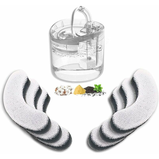 Cat Water Dispenser Filter Cat Water Dispenser Filter Carbon Filter Replacement Filter for Cat and Dog Quiet Automatic Water Dispenser 1.8L