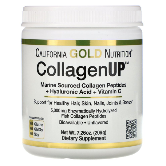 California Gold Nutrition, CollagenUP, Marine Collagen + Hyaluronic Acid + Vitamin C, Unflavored, 7.26 oz (206 g)