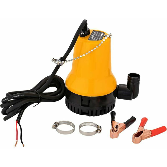 Briday - 12V Submersible water pump 50W submersible pump 4200L/H dc pump Dirty water pump Portable line length 2.3 meters With clamp, for clean and