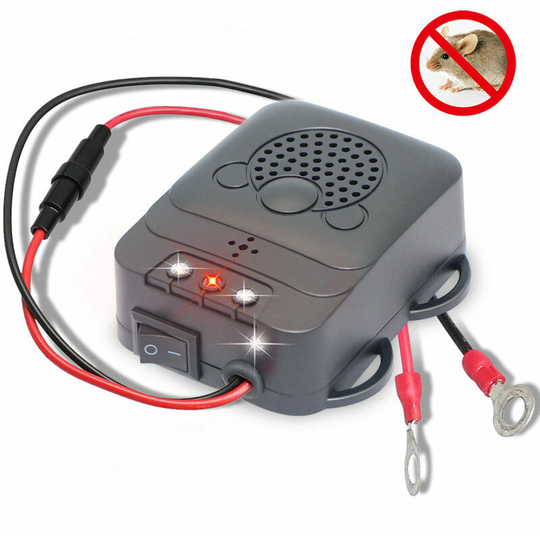 Bearsu - Ultrasonic Car Repellent, Electronic Rat Weasel Repeller Deterrent with led Strobe Lights for Car, Barn, Kitchen