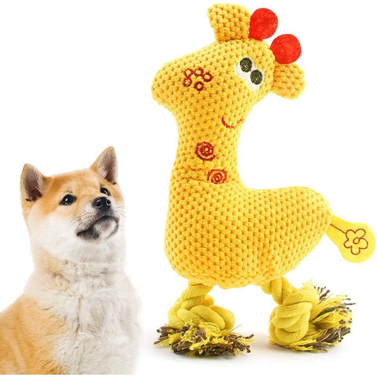 Squeaky Dog Toys, Plush Dog Toy, Dog Companion Chew InteractiveToys for Cleaning Teeth, Puppy Training Toys for Small Medium Dogs - Langray