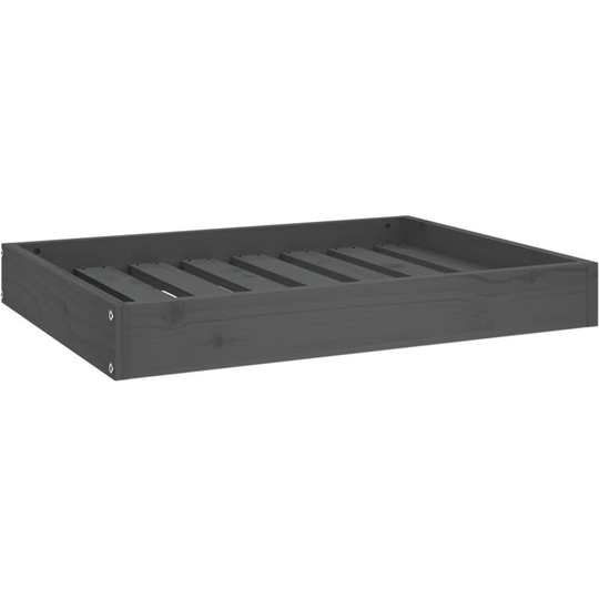 Dog Bed Grey 71.5x54x9 cm Solid Wood Pine Vidaxl Grey