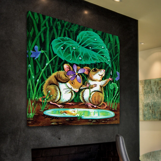 Sweet Mouses by Curtis - Wrapped Canvas Painting Print