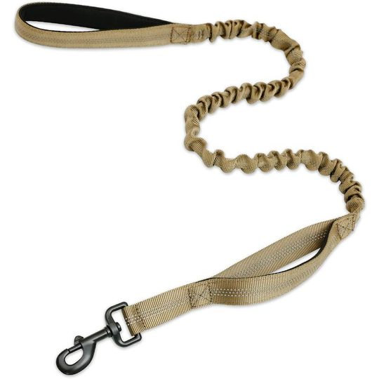 Monly - Dog Leash, Military Working Dog Leash, Bungee Rope Leash, Shock Absorber Leash, Bungee Reflective Leash with 2 Control Handles, Great for