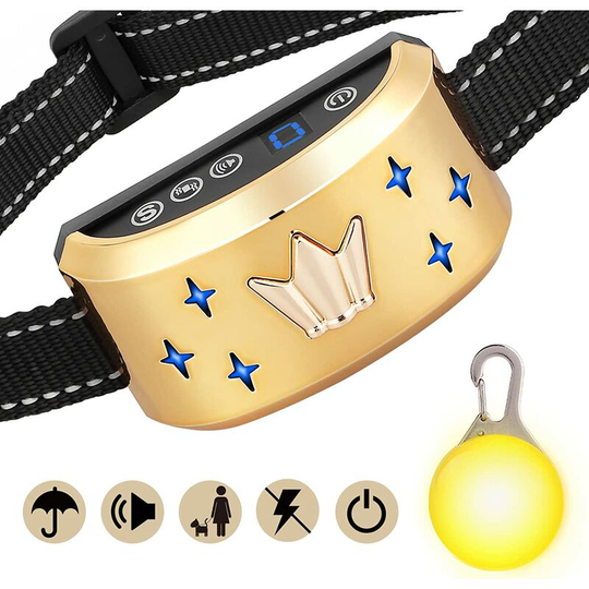Anti Bark Device, Ultrasonic Bark Control Device, Dog Training Aid with Battery Included, led Display, Portable for Indoor and Outdoor Use, Safe