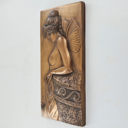 Thought Art Deco Cold Cast Bronze Wall Décor