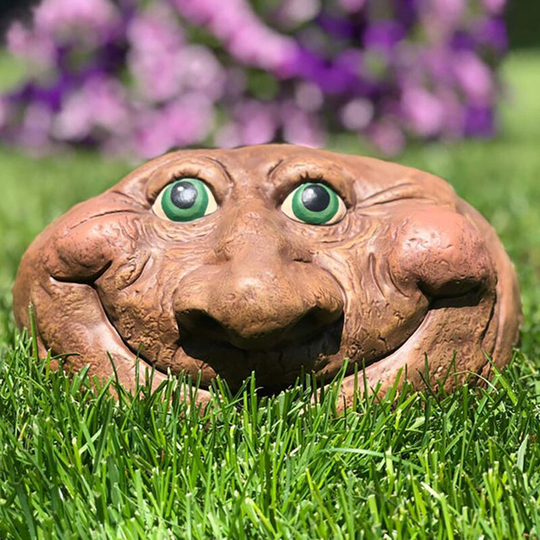 Garden Cat, Dog and Rabbit Statue Ugly Stone Garden Statue - Garden Sculptures and Statues, Garden Decor, Garden Art, Outdoor Garden Statuette, Dwarf