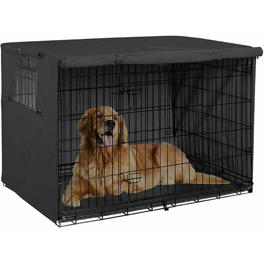Thsinde - Dog Cage Cover, Dog Box Cover, 210D Oxford Cloth Cover for Dog Cages, Durable Material Waterproof Shade Breathable Dog Crate Cover