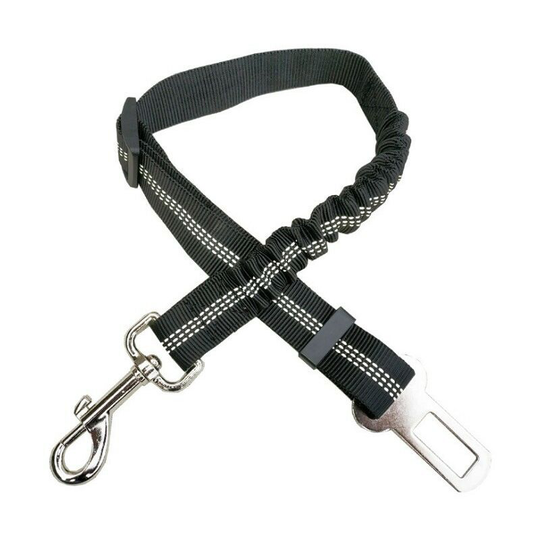 Dog Belt Dog Car with Shock Absorption System and Adjustable Solid Carabiner Harness for Dog and Cat