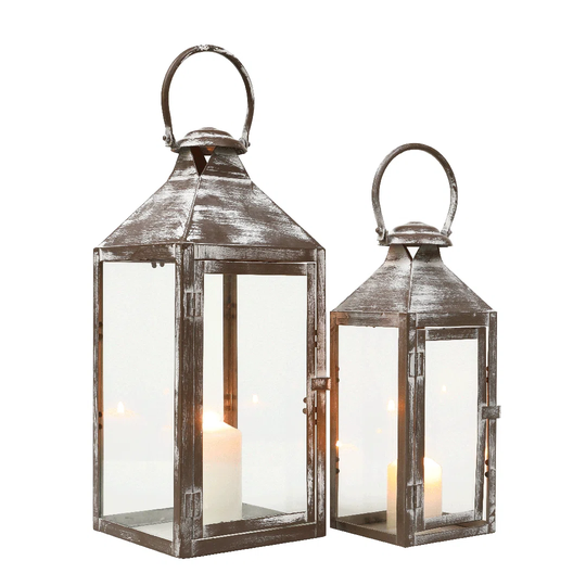 2 Piece Tabletop / Centrepiece Lantern Set