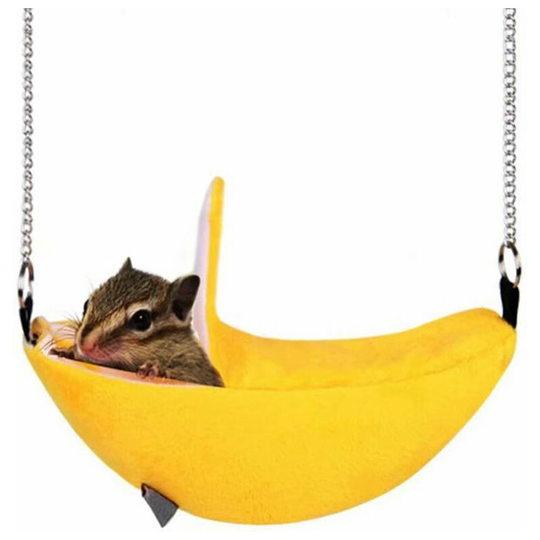 Denuotop - Winter Warm Plush Hammock Swing Hanging Bed Nest House for Syrian Pet Hamster Gerbil Rat Mouse Chinchilla Squirrel Guinea Pig Cage for