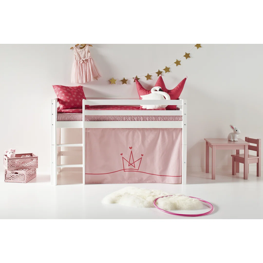 Basic Mid Sleeper Bed with Princess Curtain