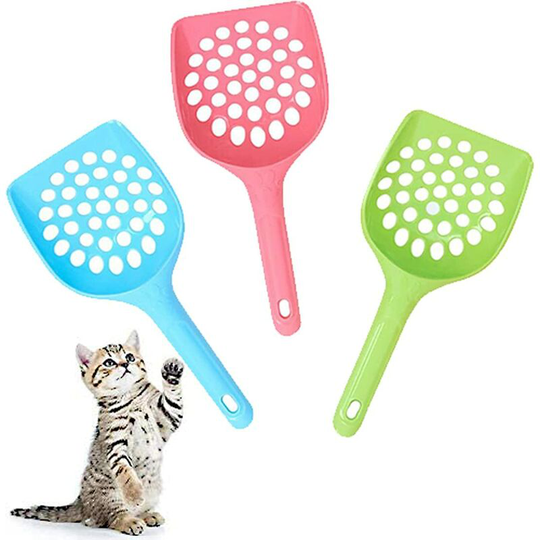 Pieces Cat Litter Shovel Pet Cat Litter Box Shovel Dog Poop Catcher s Pet Clean Cleaning Supplies (Small Hole)