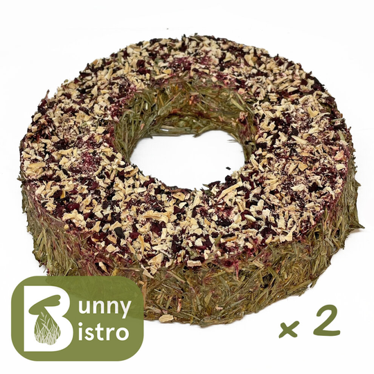 (x2) Bunny Bistro Natural Veggie Forage Rings - Guinea Pig, Rabbit