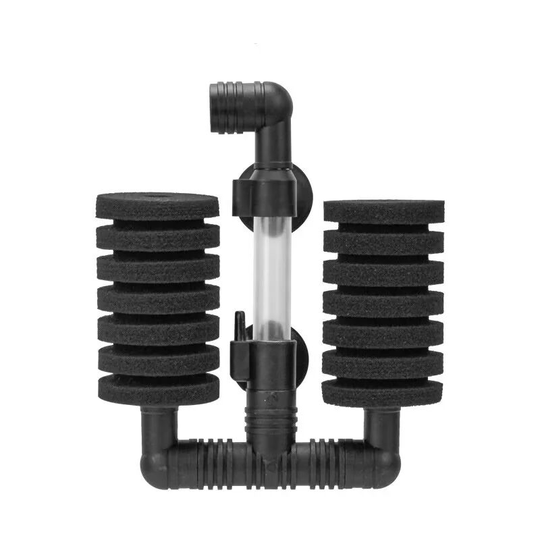 Double sponge filter for aquariums - suitable for fresh and sea water (20 to 110 l)