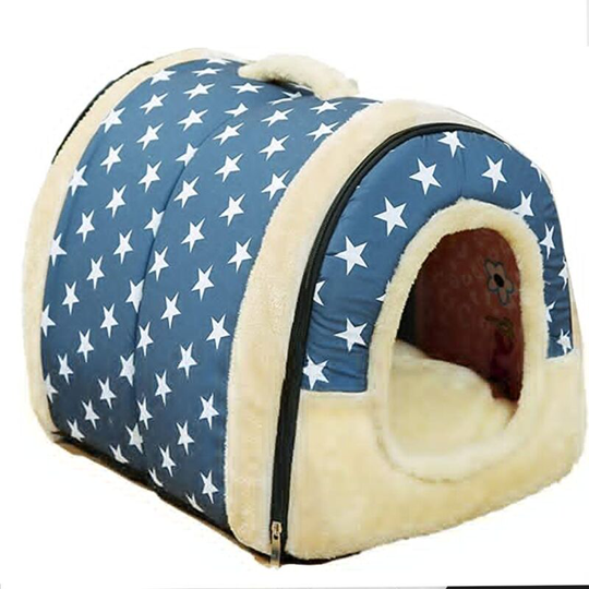 Perle Rare - Soft Warm Cat Bed Winter Sofa Nest, Portable Pet House for Cats, Mini Small Dog Bed, Pet Bed for Cat, Kitten, Puppy and Rabbit,S