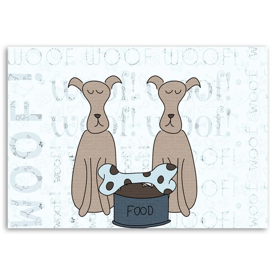 Canvas Print Dogs With Bones