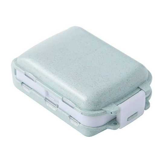 Pill Case Multi-Compartments Pill Box, Daily Medicine Organizer Portable Compact Vitamin Container Mini Travel Box