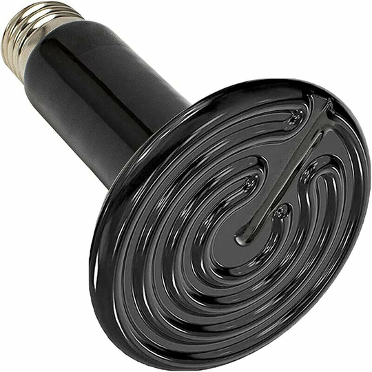 Bearsu - Ceramic Reptile Heat Lamp Durable No Infrared Light Animal Heat Lamp Lizard/Chick/Snake/Hamster E27 220-240V [Energy Class a+]